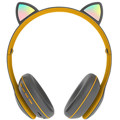 🎧 Căști Wireless HOZRO, Model Pisică VZN-66M – Sunet HiFi, Iluminare RGB, Bluetooth 5.0, Handsfree, Bass Stereo, LED, TF! 🐱 HOZRO