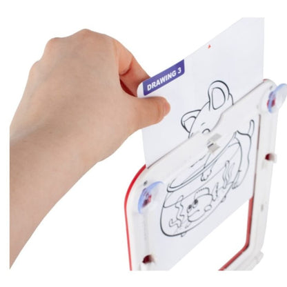 🎨 Tabletă Grafică cu Ecran LCD Magic Pad HOZRO – Lumini LED Interactive, 30 de Șabloane și 3 Pixuri cu Două Capete HOZRO
