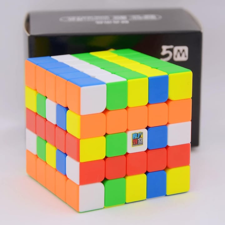 Cub Puzzle 5X5 magnetic MoYo HOZRO, Jucărie Logică 3D pentru Dezvoltarea Gândirii, Meilong 4M Stickerless HOZRO