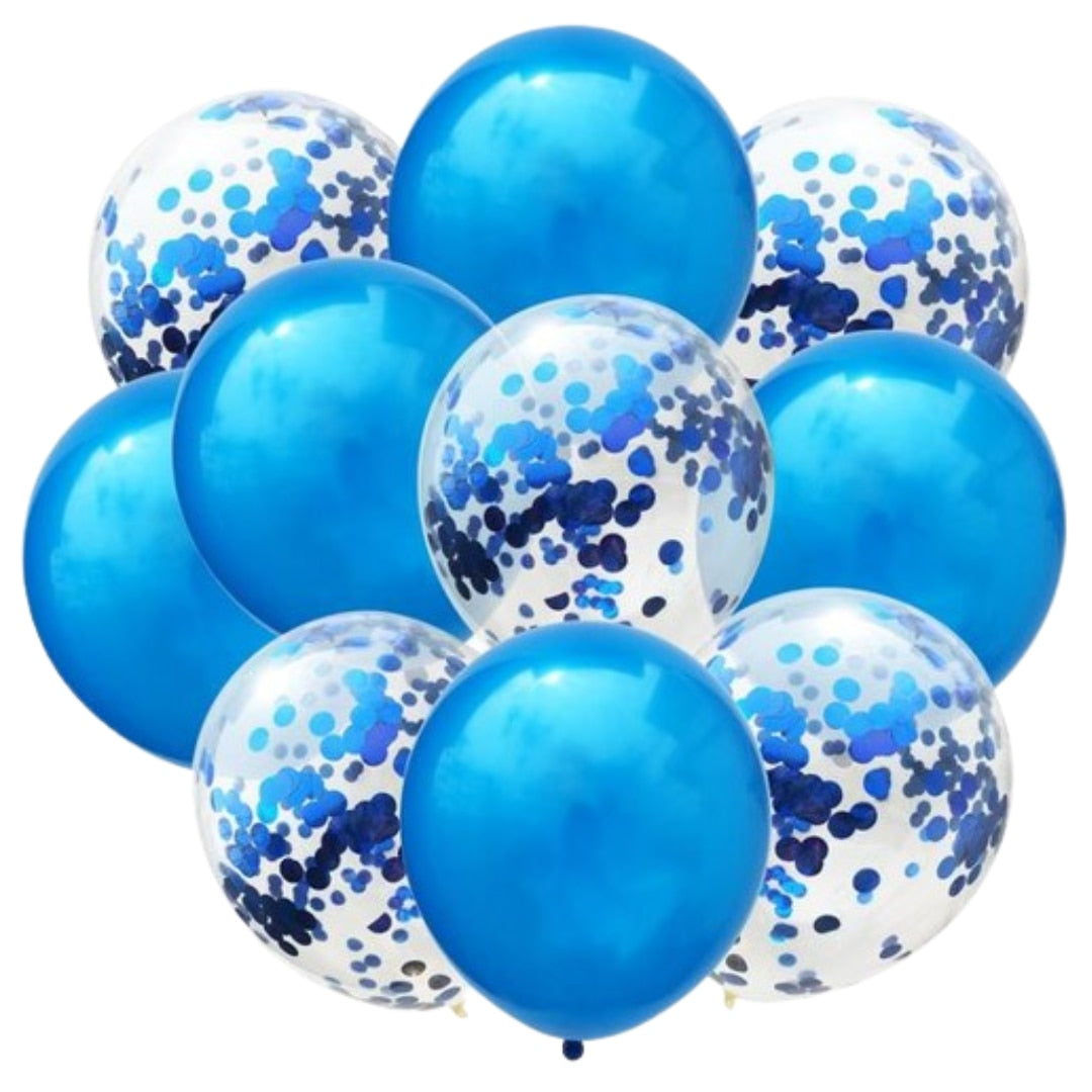 Set 10 baloane din latex confetii, Hozro®, diverse culori, 25 cm, Accesorii Elegante pentru Petreceri, Nuntă sau Evenimente Tematice, Material Rezistent HOZRO