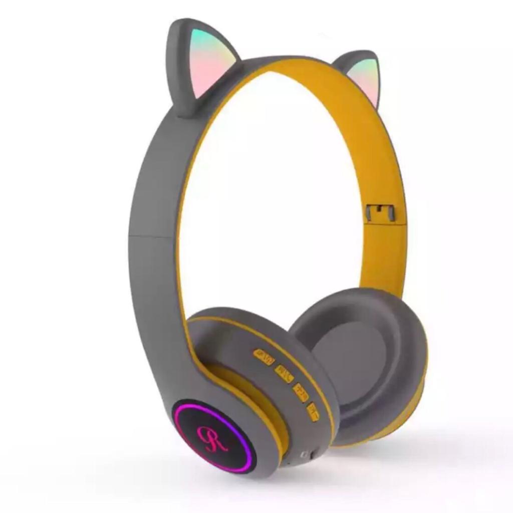 🎧 Căști Wireless HOZRO, Model Pisică VZN-66M – Sunet HiFi, Iluminare RGB, Bluetooth 5.0, Handsfree, Bass Stereo, LED, TF! 🐱 HOZRO