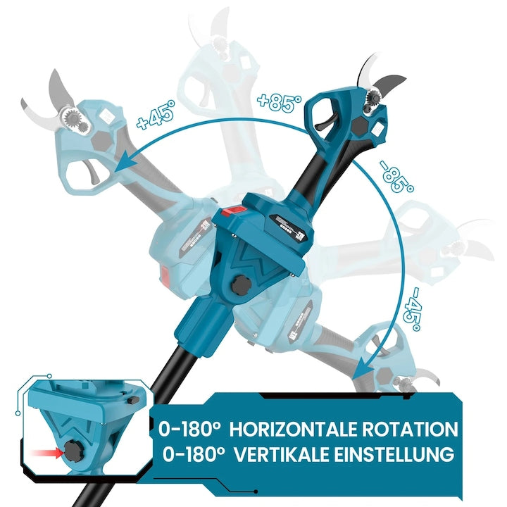 🌿 Set 6-în-1 HOZRO Drujbă, Motocoasa, Masina tuns gard Suflanta si Foarfeca Electrică portabilă , fără fir,  2 acumulatori reîncărcabili – Un singur sistem, libertate deplină în grădină! HOZRO