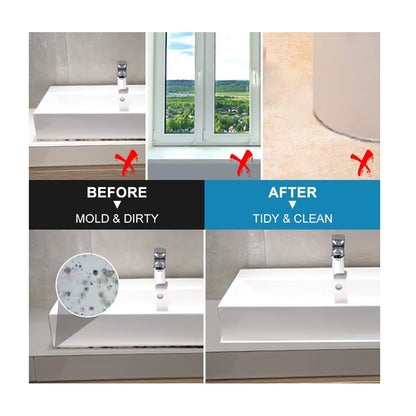 Banda Etansare Cada, Plita, Vas WC, Cabina de Dus, Ferestre si Alte Obiecte, Puternic Autoadeziva, Auriu, 8 mm x 6 m, Hozro® HOZRO