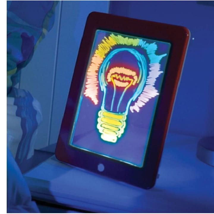 🎨 Tabletă Grafică cu Ecran LCD Magic Pad HOZRO – Lumini LED Interactive, 30 de Șabloane și 3 Pixuri cu Două Capete HOZRO