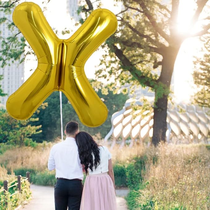 Balon folie HOZRO, gold, in forma de litera X BESTSELLS