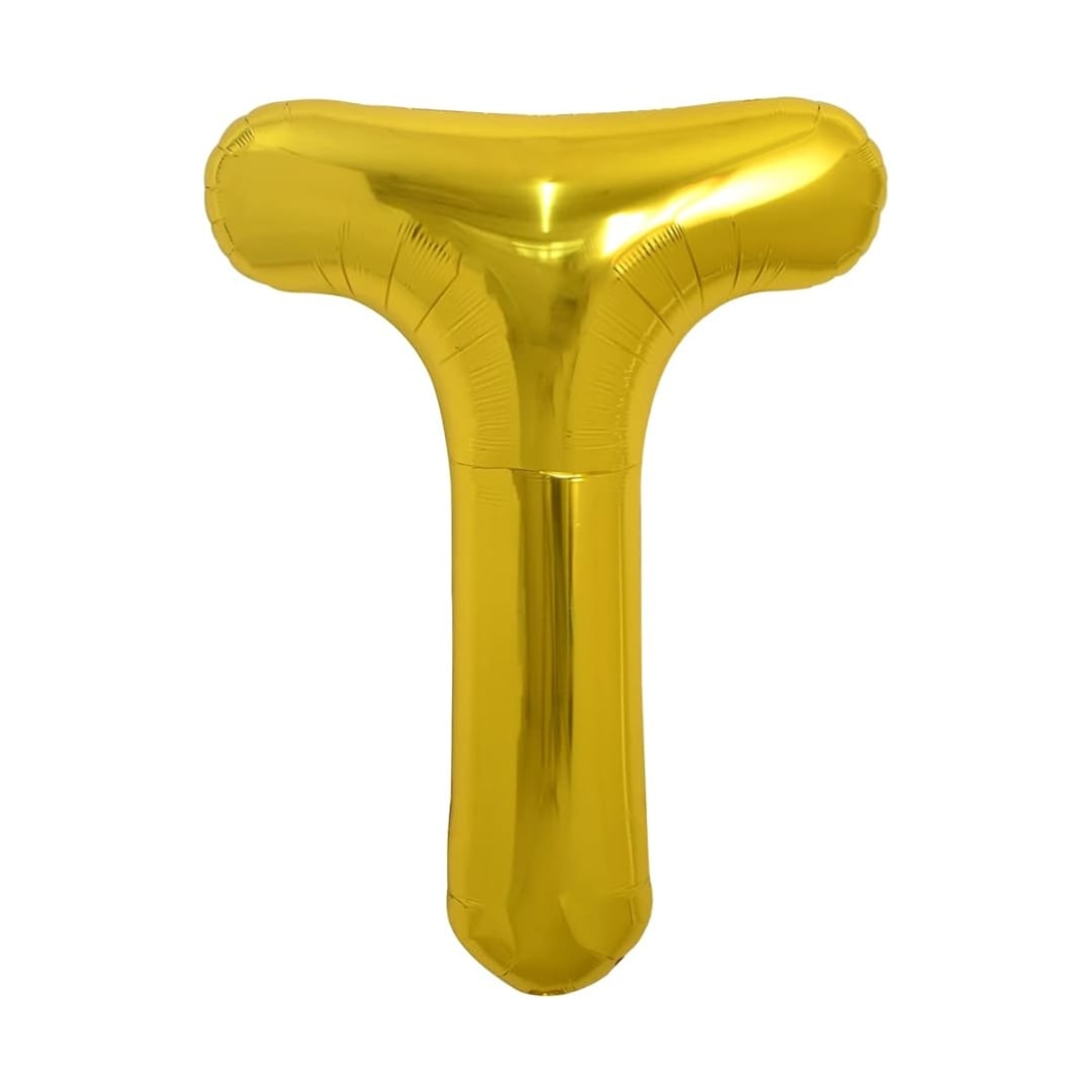 Balon folie HOZRO, gold, in forma de litera T, 40 cm BESTSELLS