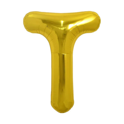 Balon folie HOZRO, gold, in forma de litera T, 40 cm BESTSELLS