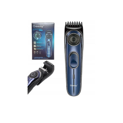 Aparat de tuns HOZRO barba, par si par corp fara fir 10 in 1 reglabil, Geemy Professional Hair Trimmer GM-6675, 45 minute runtime, Lame inox, Pieptane ajustabil 1-10mm, Lame cu ascutire automata, Acumulator 600mAh LI-ION Battery, Albastru BESTSELLS