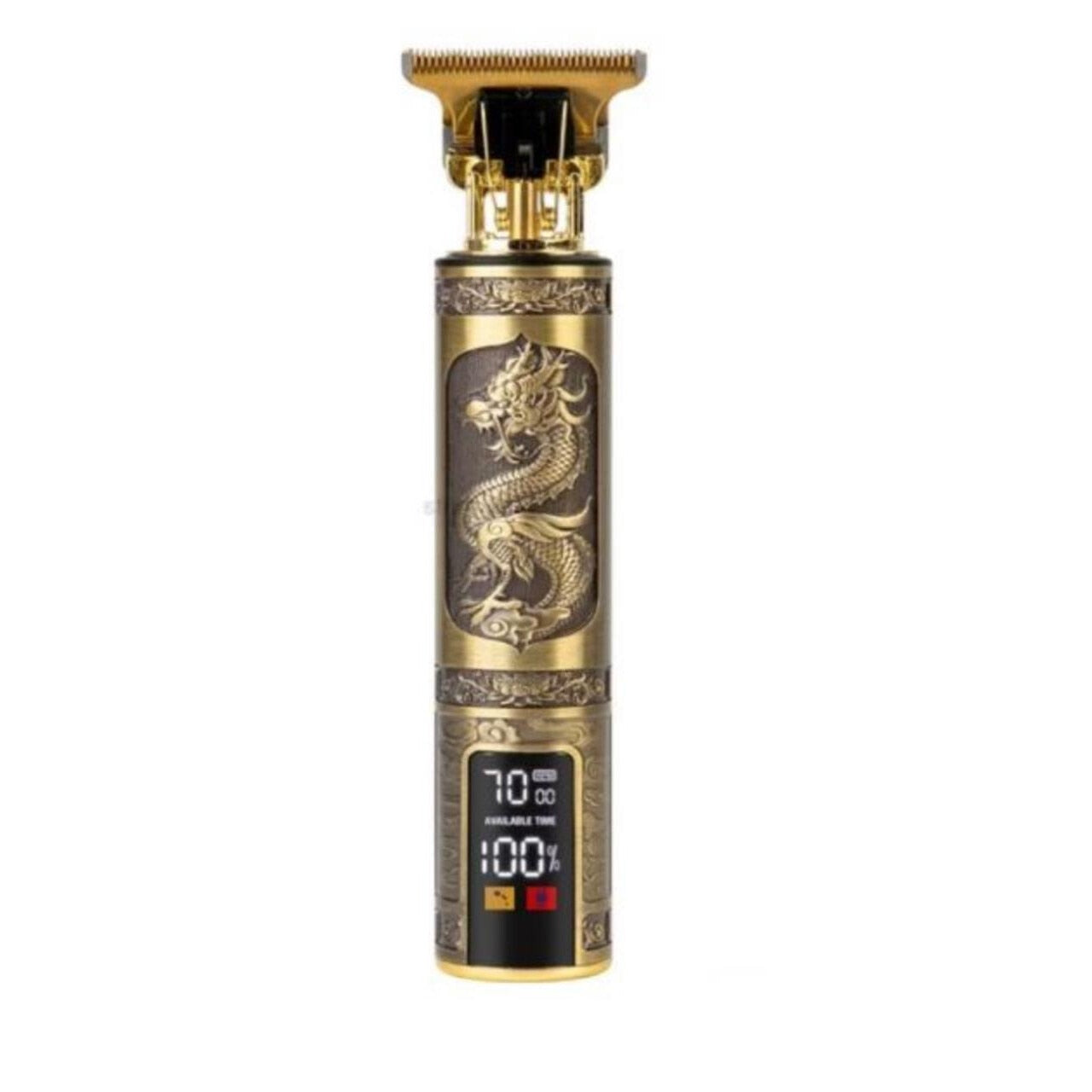 Masina de Tuns HOZRO cu afisaj, Par, Barba si Contur, Model Dragon, Zgomot Redus, Foarte Subtire, Varietate de Stiluri, Pentru Orice Varsta, Fara Fir, Cu Lame din Inox, Auriu BESTSELLS