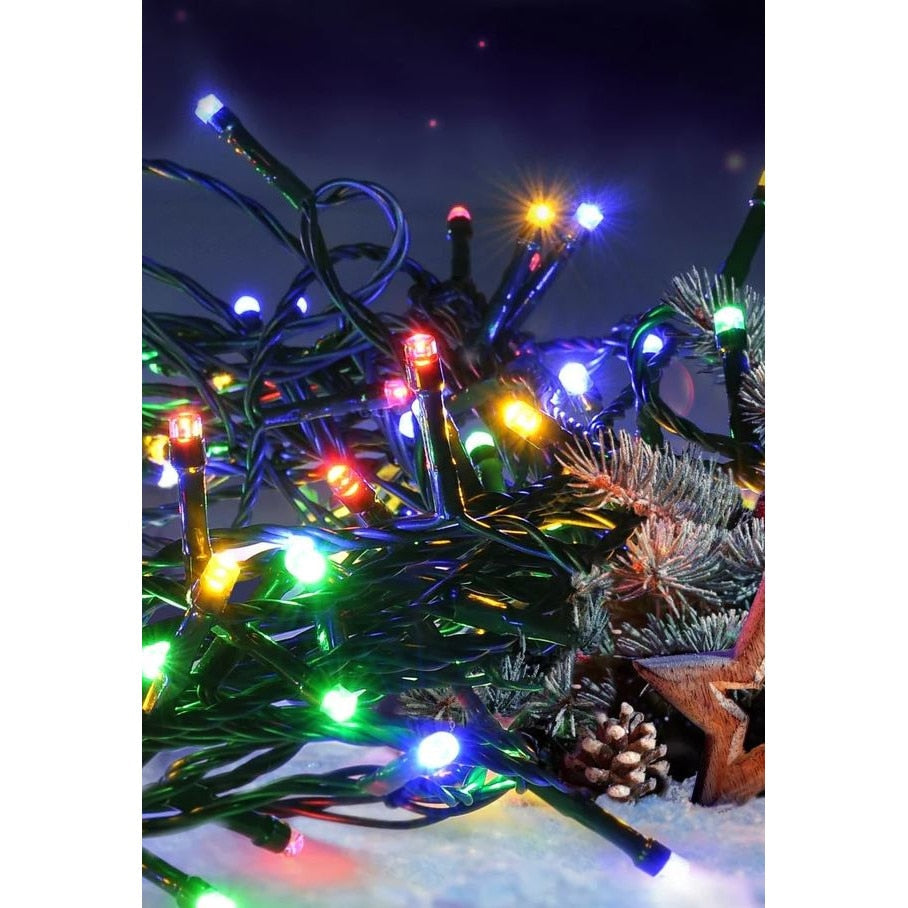 🎄 Instalație de Crăciun Liniară Hozro – 15m, 180 LED-uri, 8 Jocuri de Lumini Multicolore HOZRO