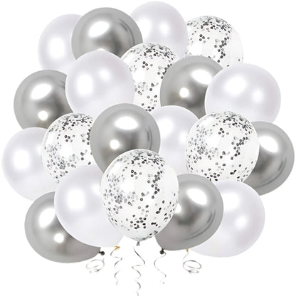 Set 10 baloane din latex confetii, Hozro®, diverse culori, 25 cm, Accesorii Elegante pentru Petreceri, Nuntă sau Evenimente Tematice, Material Rezistent HOZRO