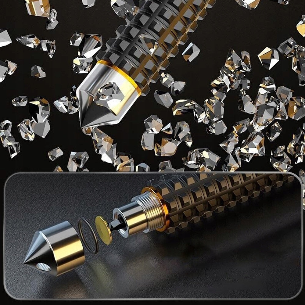 Baston telescopic Hozro® din otel inoxidabil cu maner antialunecare si mecanism extensibil design compact si rezistent