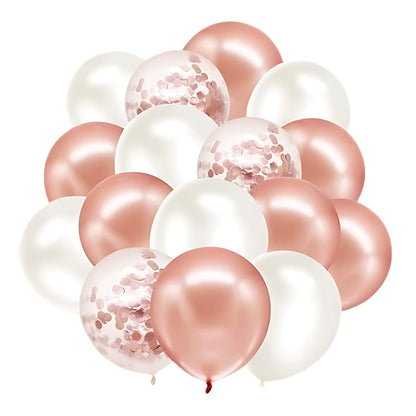 Set 10 baloane din latex confetii, Hozro®, diverse culori, 25 cm, Accesorii Elegante pentru Petreceri, Nuntă sau Evenimente Tematice, Material Rezistent HOZRO