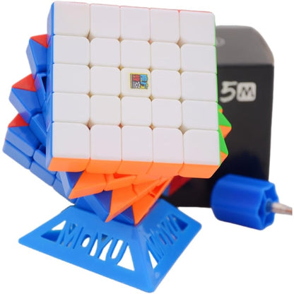 Cub Puzzle 5X5 magnetic MoYo HOZRO, Jucărie Logică 3D pentru Dezvoltarea Gândirii, Meilong 4M Stickerless HOZRO
