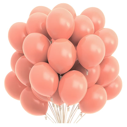 Set baloane din latex, Hozro®, somon, 25 cm, Accesorii Elegante pentru Petreceri, Nuntă sau Evenimente Tematice, Material Rezistent HOZRO