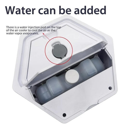 Mini Răcitor Portabil HOZRO, Cooler Arctic Cool Ultra-Pro, 2 Puteri, 10W, Alimentare USB, Alb Umidificare a Aerului cu Rezervor de Apă, Trepte de Viteză Reglabile, Ideal pentru Birou, Dormitor sau Vacanțe HOZRO