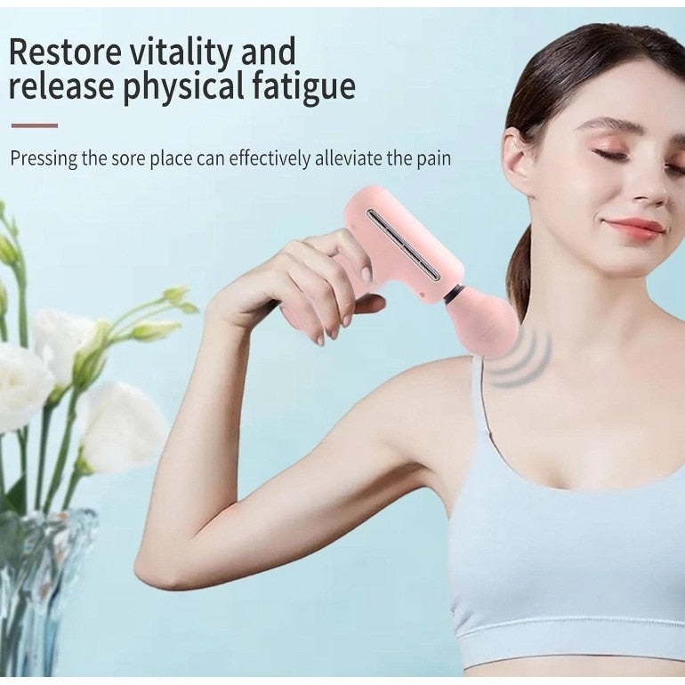 Aparat de masaj HOZRO®, cu tip de actionare prin vibratii, pentru dureri musculare si reumatism, albastru HOZRO
