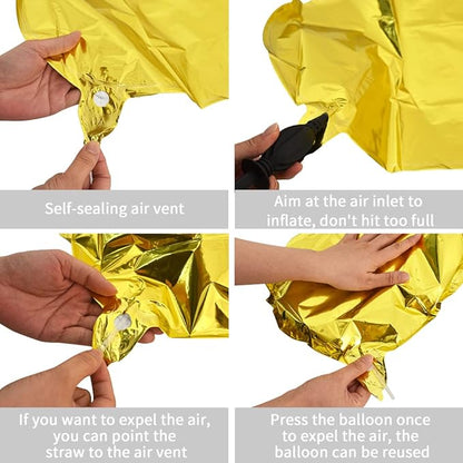 Balon folie HOZRO, gold, in forma de litera X BESTSELLS