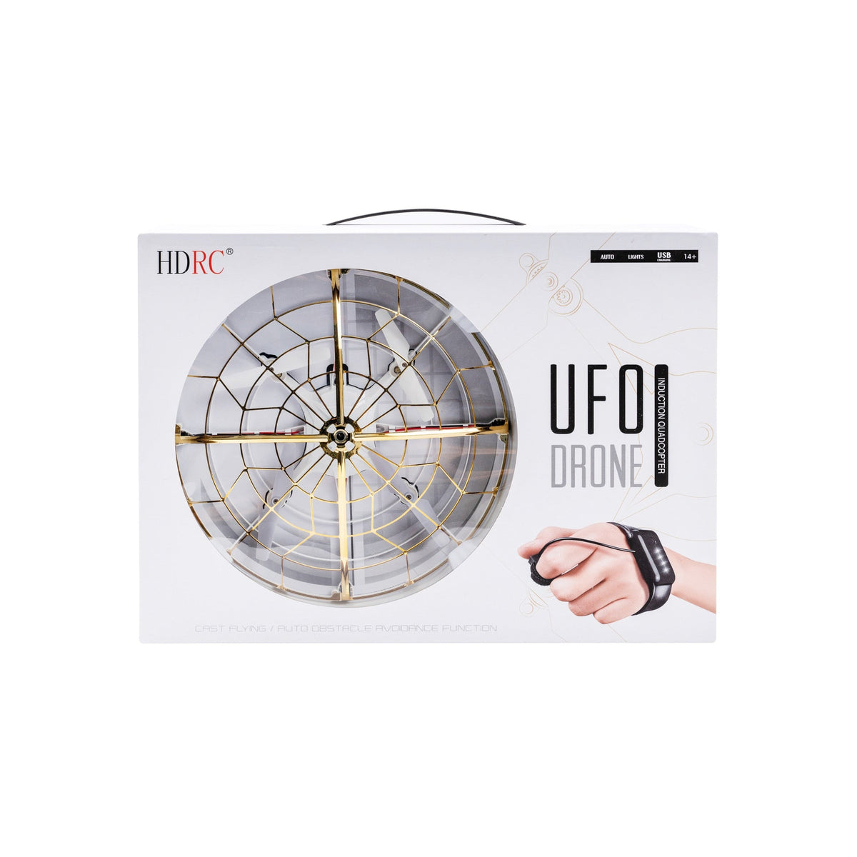 Mini dronă UFO Gold cu lumină LED și control prin gesturi – Distracție și tehnologie în palmă HOZRO