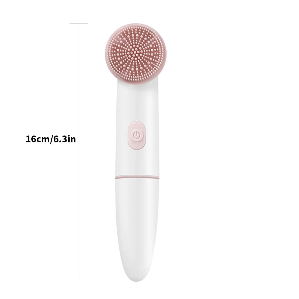 Perie electrica HOZRO cu vibratii si 2 capete interschimbabile pentru curatarea si exfolierea Tenului, Waterproof BESTSELLS