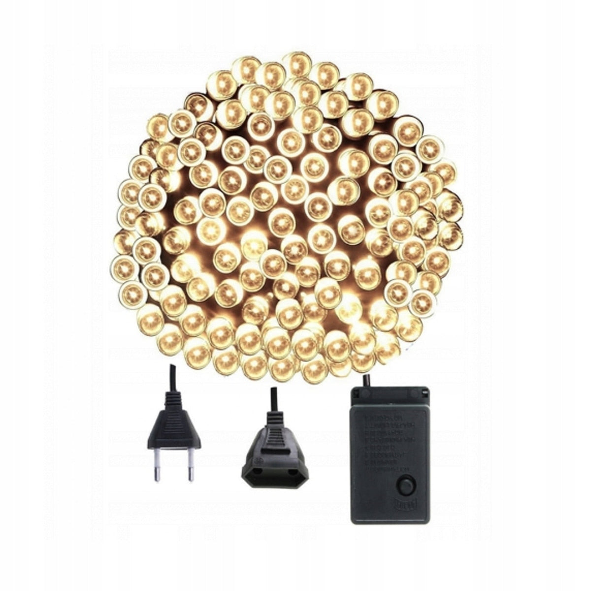 Instalatie de Craciun 200 LED-uri Hozro, alb cald, jocuri luminoase interior exterior, decor sarbatori, alimentare 230V, lungime totala 20m Hoco