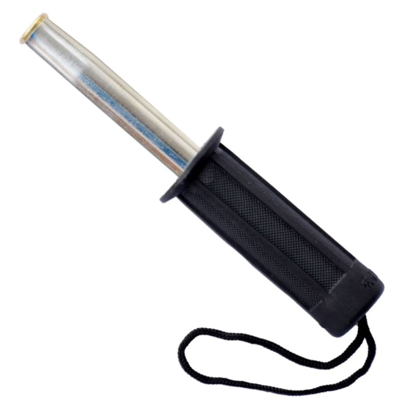 Baston telescopic Hozro® din otel inoxidabil cu 3 Elementi cu maner antialunecare si mecanism extensibil design compact si rezistent Gri HOZRO