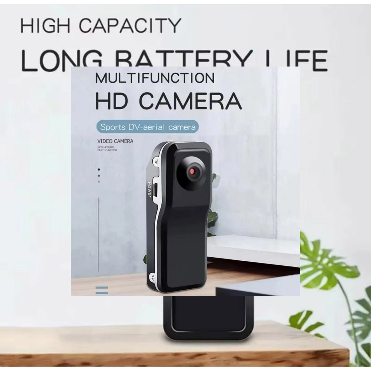 Mini Cameră Discretă Hozro DV – Supraveghere Portabilă HD, Autonomie 6 Ore și Slot MicroSD 128GB HOZRO