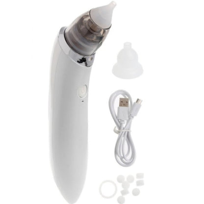 Aspirator nazal HOZRO®, cu doua capete de schimb, reincarcabil, 5 trepte de putere, alb HOZRO