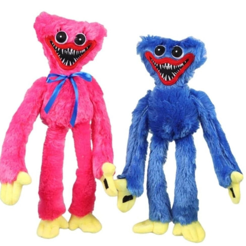 Jucarie de Plus, Huggy Wuggy, 40 cm, Brate Flexibile, color Albastru, HOZRO