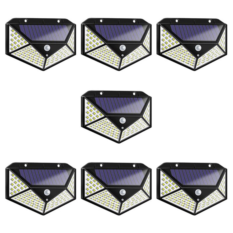 Lampa Solara HOZRO, SH 100, 100 LED-uri, Iluminare de 1000 Lumen, Senzor de Miscare si Lumina, Baterie Reincarcabila 2200mAh, Design Modern, Negru HOZRO
