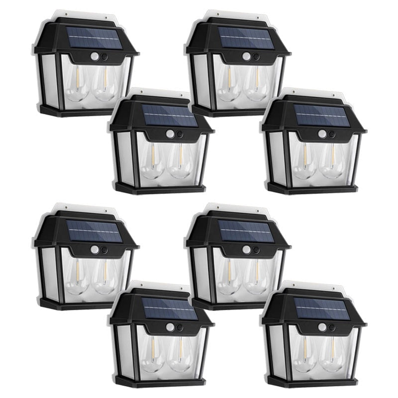 Lampa Solara de Perete HOZRO, Model KT-666, cu 2 Becuri LED, Senzor de Miscare, 2W, 17x18 cm HOZRO