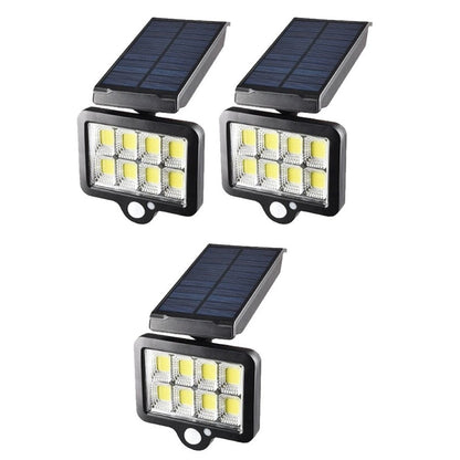 Lampa HOZRO cu incarcare solara, 128 x LED COB, senzor de miscare/lumina/stare de veghe, buton ON/OFF, rotatie 360°, telecomanda inclusa YT-140 HOZRO