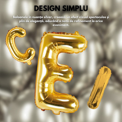 Balon folie HOZRO, gold, in forma de litera I, 40 cm BESTSELLS