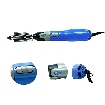 Perie pentru Par Electrica HOZRO, Putere 1000W, 2 Trepte de Viteza, 2 Trepte de Temperatura 9 IN 1, Albastru BESTSELLS