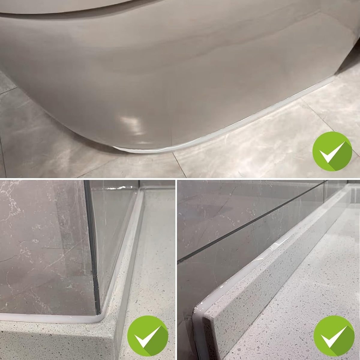 Banda Etansare Cada, Plita, Vas WC, Cabina de Dus, Ferestre si Alte Obiecte, Puternic Autoadeziva, Auriu, 8 mm x 6 m, Hozro® HOZRO