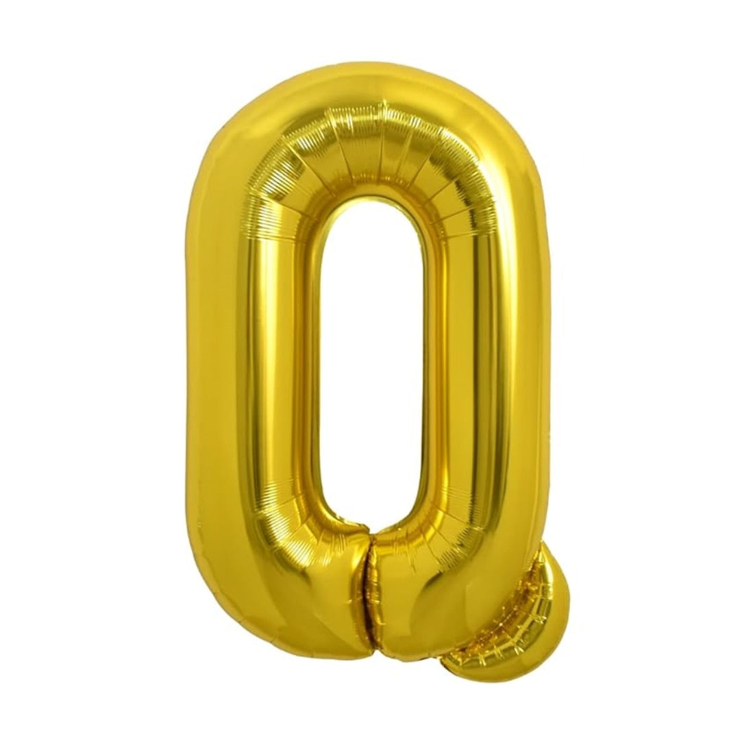 Balon folie HOZRO, gold, in forma de litera Q, 40 cm BESTSELLS