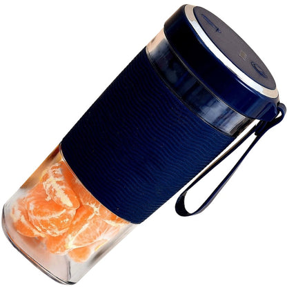 Mini Blender Portabil HOZRO, Electric, pentru Smoothie, Shake, Fructe și Legume, Capacitate 450ml, Motor Puternic 12000 RPM, 2 Lame din Oțel Inoxidabil, Acumulator Reîncărcabil prin USB, Material BPA-Free HOZRO
