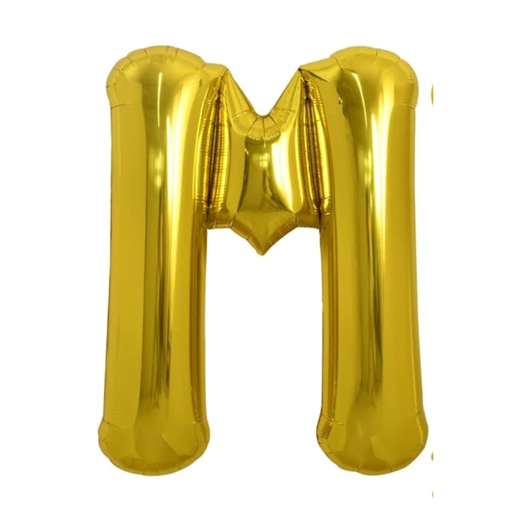 Balon folie HOZRO, gold, in forma de litera M, 40 cm BESTSELLS