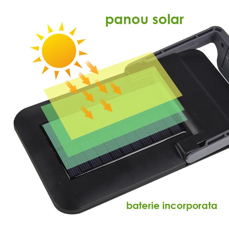 🔦 Lampă Solară Multifuncțională HOZRO JX-226, cu LED-uri COB Ultra-Luminoase HOZRO