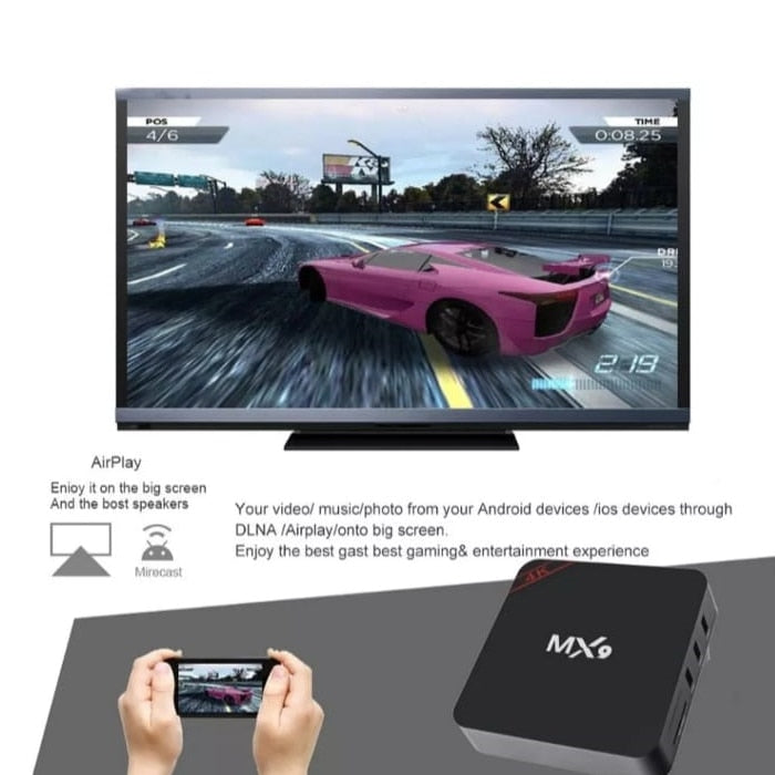 Media Player TV Box Hozro MX9 Smart 4K – Android, Stocare Masivă de 512GB și Divertisment fără Limite HOZRO