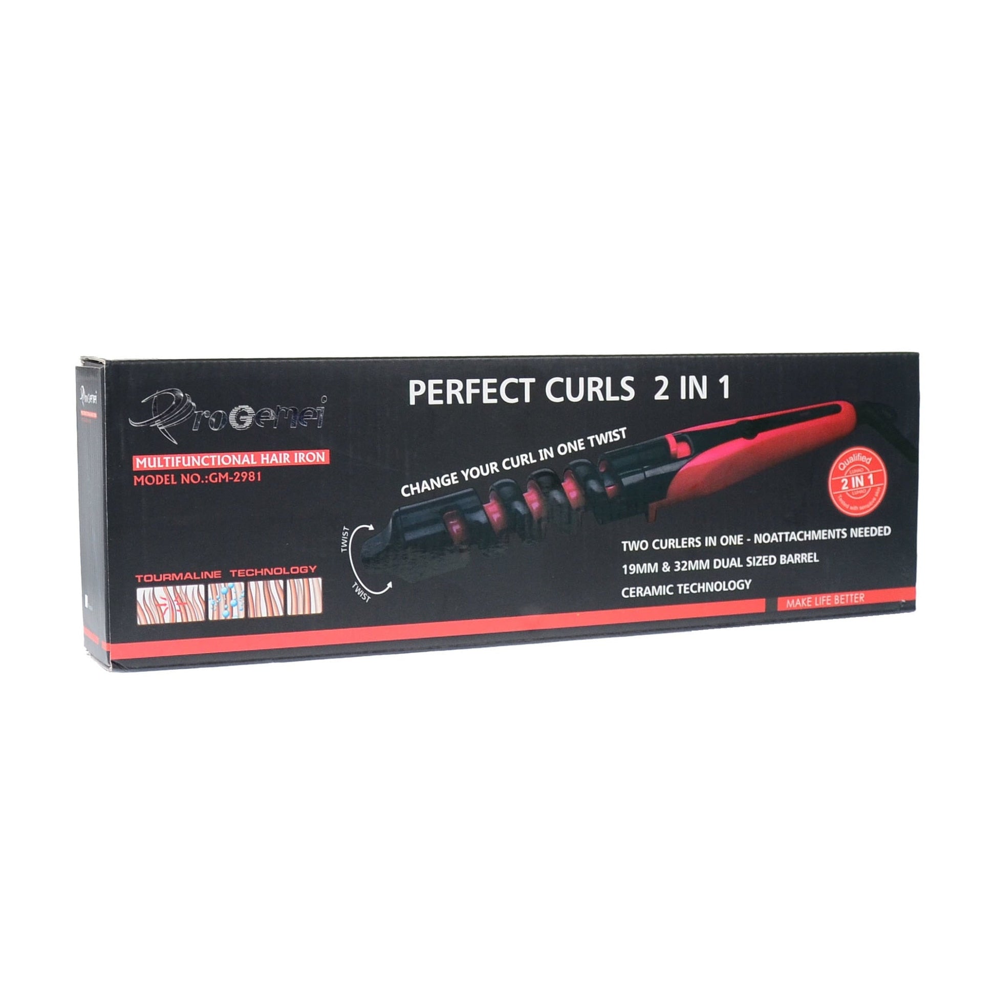 Ondulator de par 2 in 1, ceramic, spiralat, pentru blucle de 19 sau 32mm, 200 grade, HOZRO- GM2981 BESTSELLS