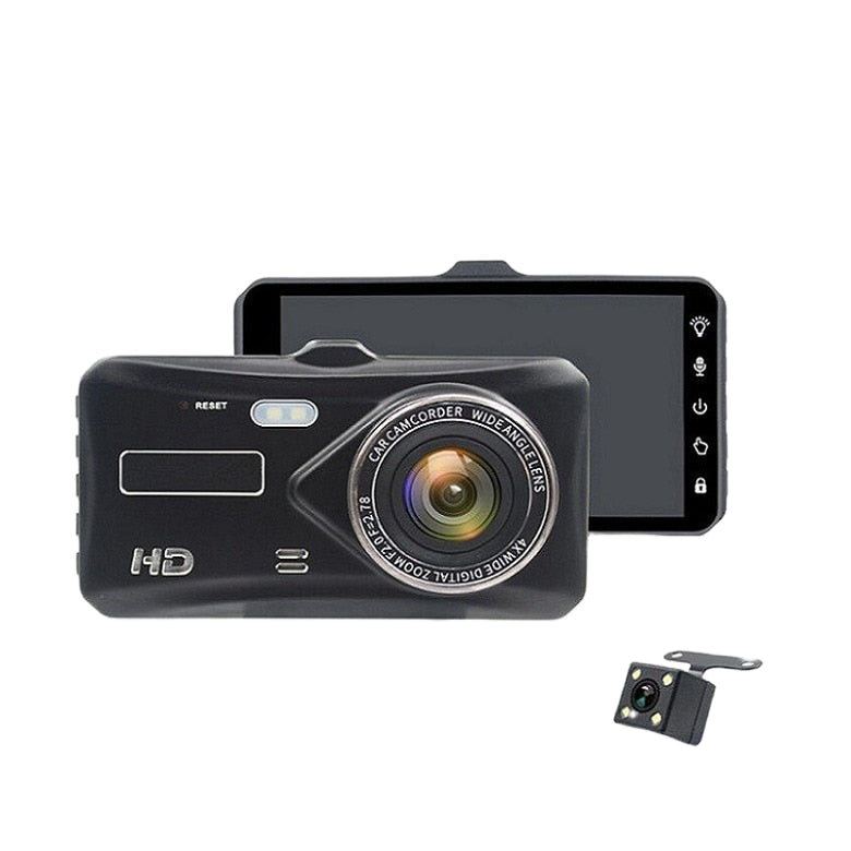 Camera Auto HOZRO® DVR, Dual Lens HD 1080p, dubla inregistrare fata si spate, camera de rezerva, ecran de 4 inch, inregistrare in bucla, detectarea miscarii, durabil HOZRO