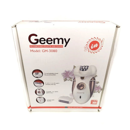 Epilator Reîncărcabil  HOZRO GM-3080, 2 Capete pentru Epilare și Ras, Acumulator și 2 Viteze, Alb HOZRO