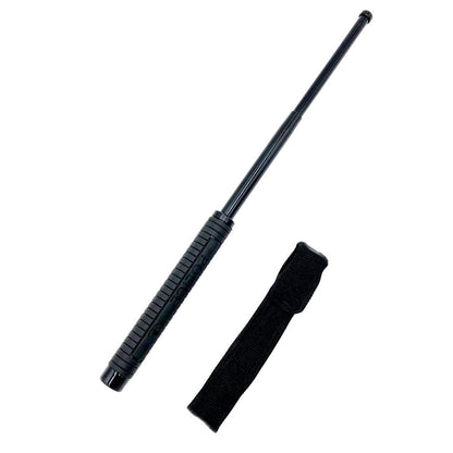 Baston telescopic Police, 50cm, Hozro® din otel inoxidabil cu 3 Elementi cu maner antialunecare si mecanism extensibil design compact si rezistent HOZRO