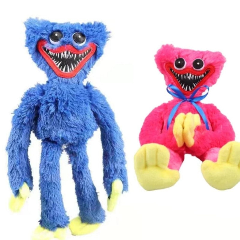 Jucarie de Plus, Huggy Wuggy, 40 cm, Brate Flexibile, color Albastru, HOZRO