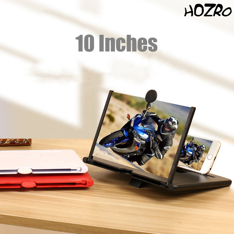 Lupă pentru Telefon HOZRO cu Ecran 3D de Mărire, 8–12 Inch – Suport Pliabil Portabil, Ideală pentru Filme, Clipuri și Jocuri pe Smartphone HOZRO