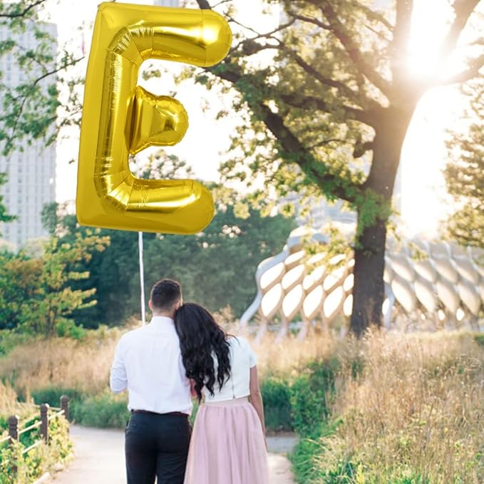 Balon folie HOZRO, gold, in forma de litera E BESTSELLS