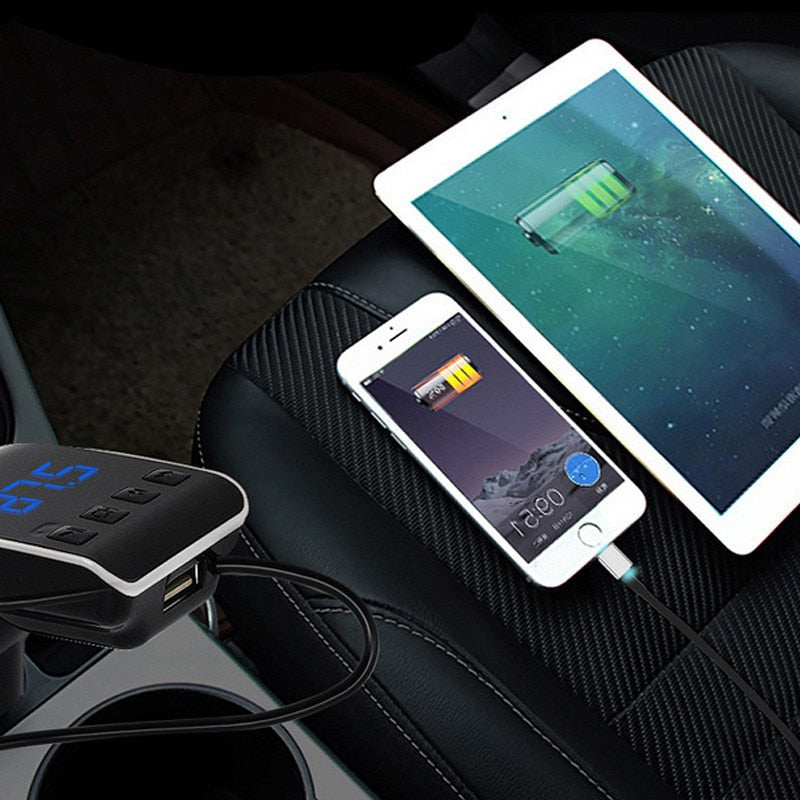 🚗 Vorbește LEGAL la volan și ascultă muzica preferată! Modulator FM & Car Kit Q10 Hozro (+ 2 Cabluri Adaptoare Cadou) HOZRO