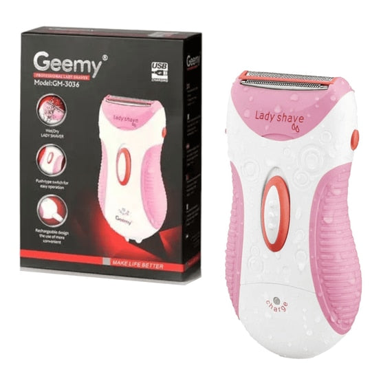 ✨ Piele netedă și catifelată timp de săptămâni! Epilator Electric Premium Hozro GM-3036, Fără Fir, 3 Viteze, Alb/Roz HOZRO