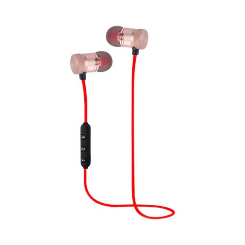 Casti HOZRO Bluetooth Sport M5, wireless, Prindere Magnetica, In-ear cu Microfon, rosu BESTSELLS